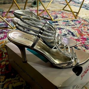 Call it Spring silver formal shoes size 10